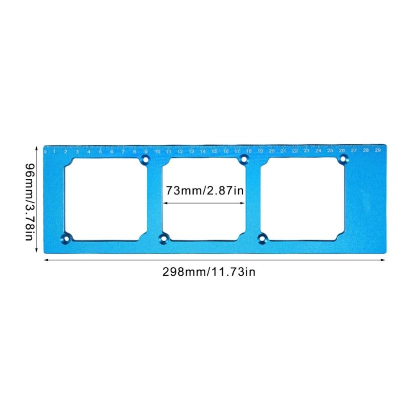 Aluminum Switching Socket Template Tool High Accuracy Provide Excellent Cutout Positioning for 86 Box Outlet Installation