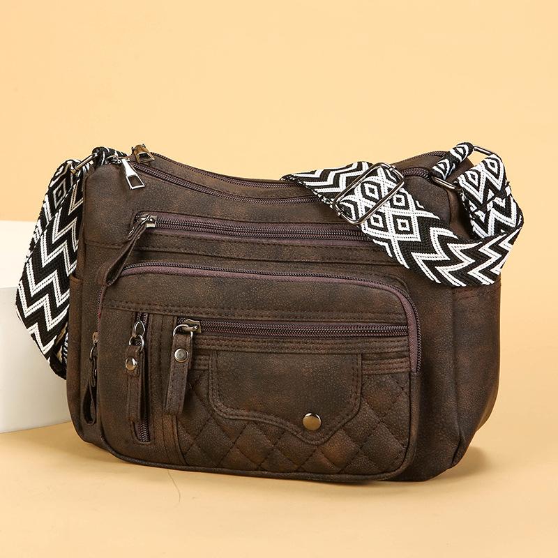 Fashionable Large-capacity Single-shoulder Bag Versatile Crossbody Bag Multi-layer Pocket Mom Bag