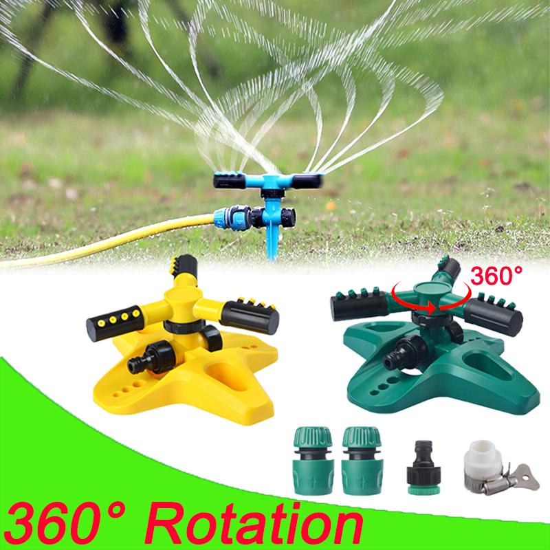 

Модернизированный спринклер для газона, автоматическая вращающаяся на 360 градусов система орошения газона, спринклер для воды во дворе, 2 режима, 4 насадки для сада