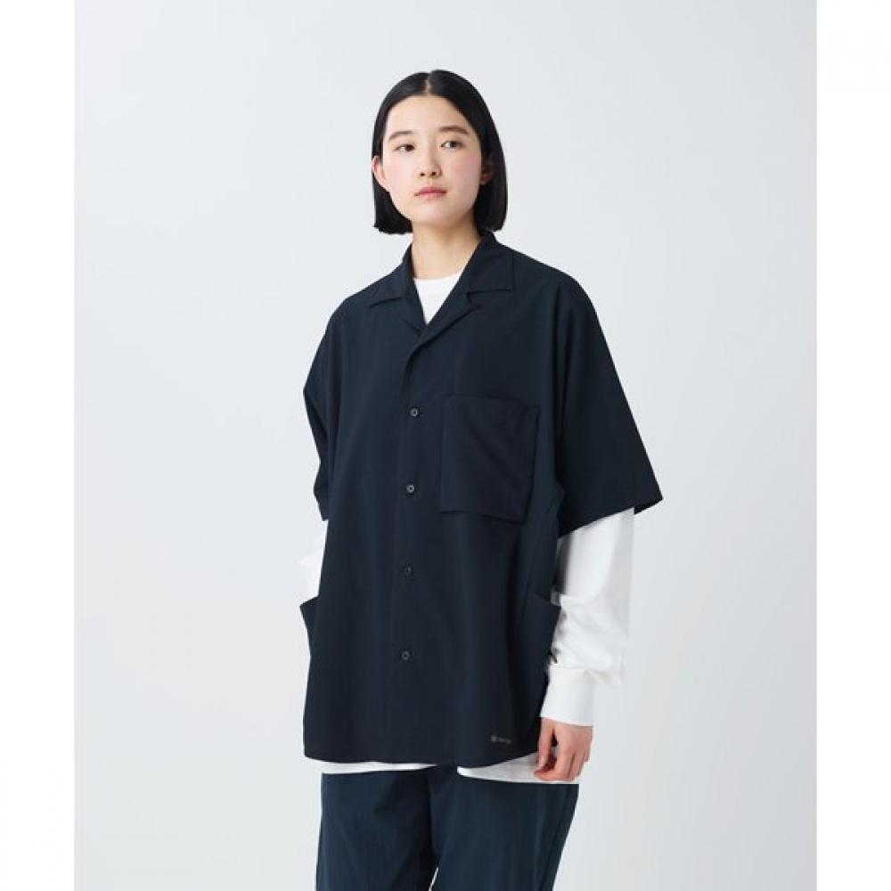 Snow Peak Airo Short Sleeve Shirt Mens Cut Sewn Black Medium Sh 26su009