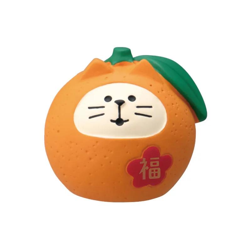 Japanese Groceries Zakka Lucky Tangerine Series Fishbowl Decoration Bath Ornaments Resin Craft Toys Collectible Gifts
