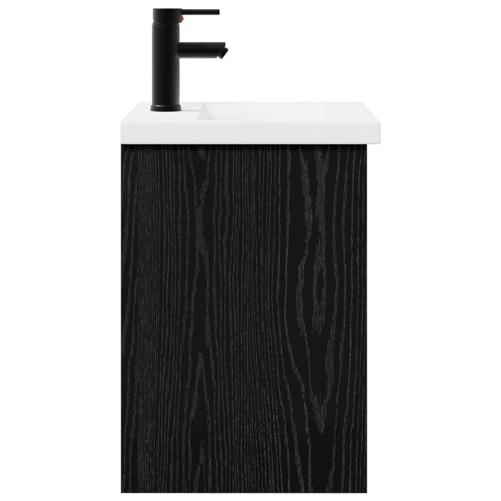 Bathroom Vanity Unit with Faucet Black Oak