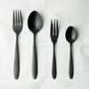 Nagao Tsubamesanjo Sumidame Dinner Cutlery Set of Stainless Black Oxide Made in Japan 4, 18-0 Steel, Color,