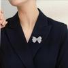 Bow Brooch Women'S Pearl Temperament Brooch Suit Anti-Light Pin Silk Scarf Buckle Pin With Jewelry