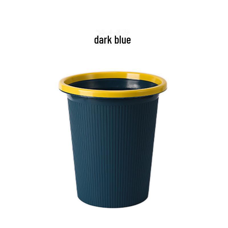 Nordic Home Trash Can with Pressure Ring for Dry and Wet Waste, Uncovered Kitchen Debris Storage.