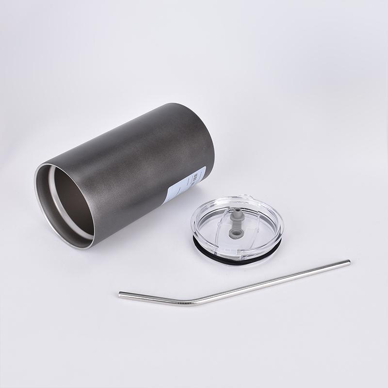 1Pc Coffee Mug Double Layer Mug With Straw Stainless Steel Kettle Ice Urchin Coffee Mug