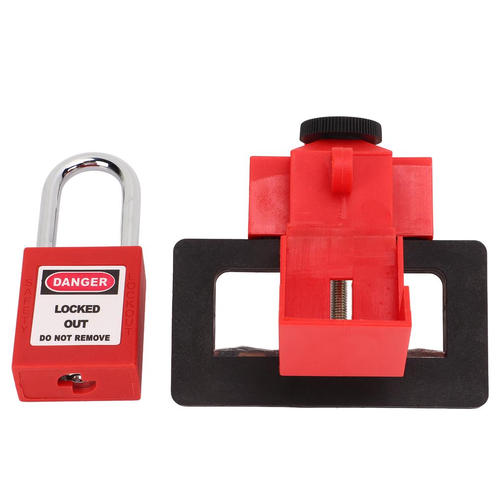 Breaker Lockout Device Strong Nylon Metal Impact Resistant Easy Operation Clamp On Breaker Lockout with Padlock