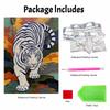 5D Pearl Kit Majestic Tiger Pattern DIY Enamel Stone Art Relaxing Handmade Ornament Home Wall Desktop Decoration for Beginners
