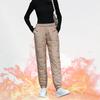 Women's Winter Plus Size Padded and Thickened Relaxed Mid-rise  Loose Fitting High-waisted Trousers Drawstring Trousers
