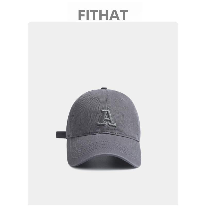 Korean Embroidered 'A' Baseball Cap - Soft Top, Flattering Fit, Versatile Unisex Japanese Style Duckbill Hat, Trendy Brand.