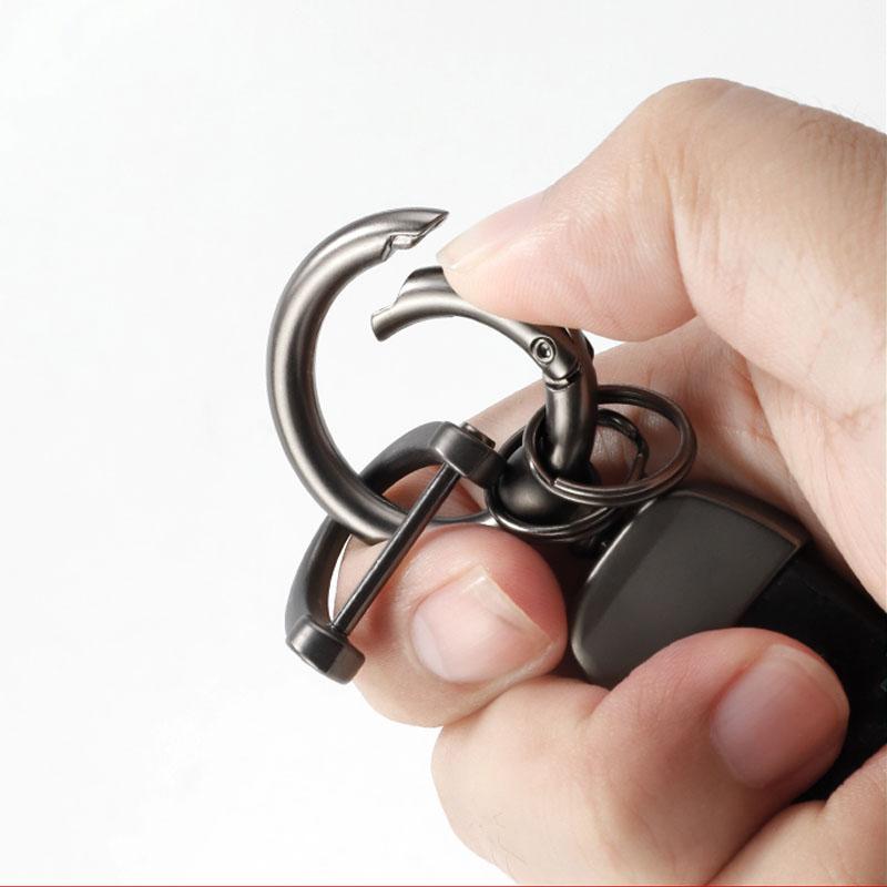 Interior Stickers 1Pcs Leather Keychain Car Logo Keyring Key Chian For Renault Clio Koleos Megane QM6 Scenic Espace Kadjar Captu