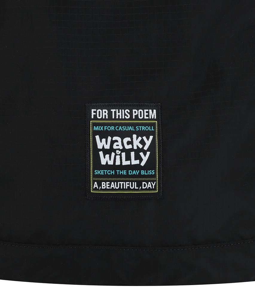 Wacky Willy Leo String Draw Backpack Black