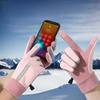 1 Paar Wasserdichte Touchscreen-Skihandschuhe Unisex Wintersport Thermofleece-Futter Kältebeständig für Männer Frauen Outdoor