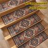 Persisches Retro-Blumenmuster Treppenmatte Dekoration Haus Rutschfest Selbstklebend Treppenmatten 7 Stück 15 Stück Maschinenwaschbar Stufenmatte