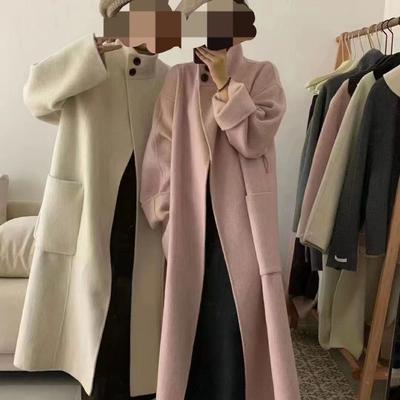 New Autumn and Winter Double-sided Wool Coat for Women Korean Style Loose Casual Woolen Coat
