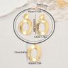 2025 New Women's Style Jewelry Set Simple Geometric Large Circle Design Earrings Versatile Long Necklace