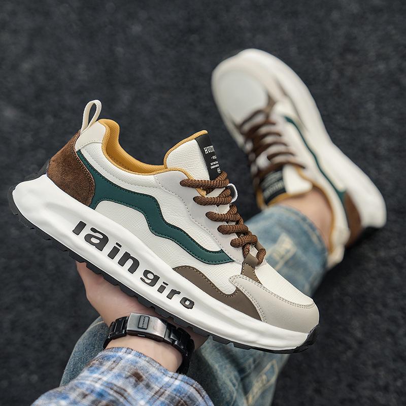 Forrest Gump Herren 2025 Herbst Leder-Sneakers: Atmungsaktive, Rutschfeste, Weichsohlige Business Casual Laufschuhe.