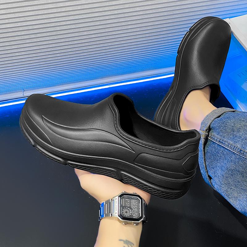 Fashion Men's Outdoor Chef Shoes Platform Waterproof Lightweight Garden Sandals Oil Resistant Women's Casual Walking Shoes Large Size