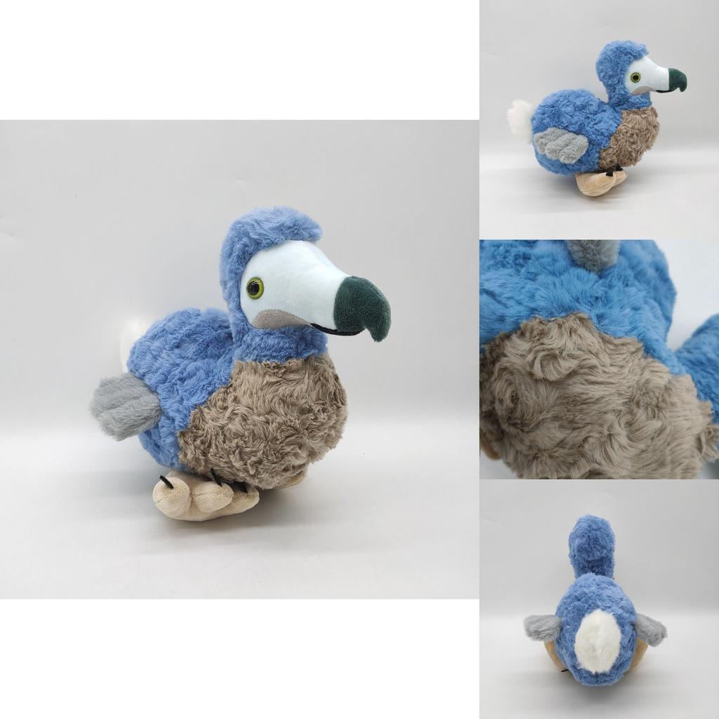 Cuddly 7.8in Dodo Plush Toy Blue Bird Soft Stuffed Animal Doll For Kids Xmas Gifts