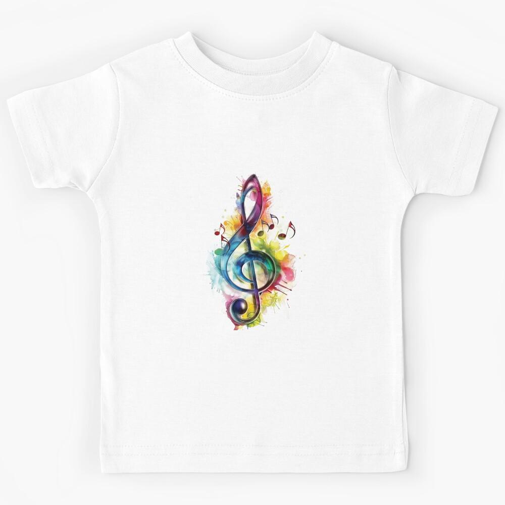 Rainbow Music Note Design Kids T-Shirt 160