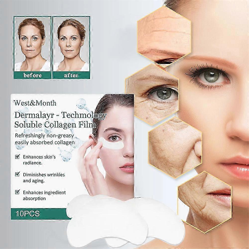 Highprime Collagen Film Collagen Soluble Patches Film Anti-Aging Eye Mask Wrinkles Remover Moisturizing Face Lifting