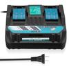 18V DC18RD Dual Ports Battery Charger for Makita 14.4V-18V Lithium-Ion Battery BL1415 BL1430 BL1830 BL1840 BL1850 BL1850B