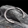 New Vintage 316L Stainless Steel Mobius Bangles For Men Fashion Nordic Vikings Letter Bracelets Party Jewelry Gifts