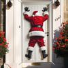 Christmas Front Door Decoration Cover Holiday Santa Claus Photo Booth Props Christmas Door Decorations Banner Cover for Home