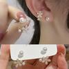 Japanese and Korean Versatile Design Sense Two Earrings Women's Flower Temperament High-end Sense Earrings Summer New Stud Earrings Women