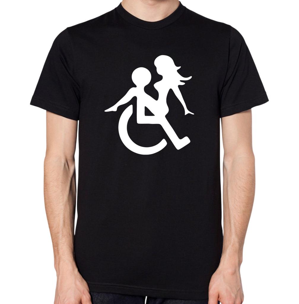 Disabled Funny T-Shirt Men Women Men Having Sex Rude Naughty Top