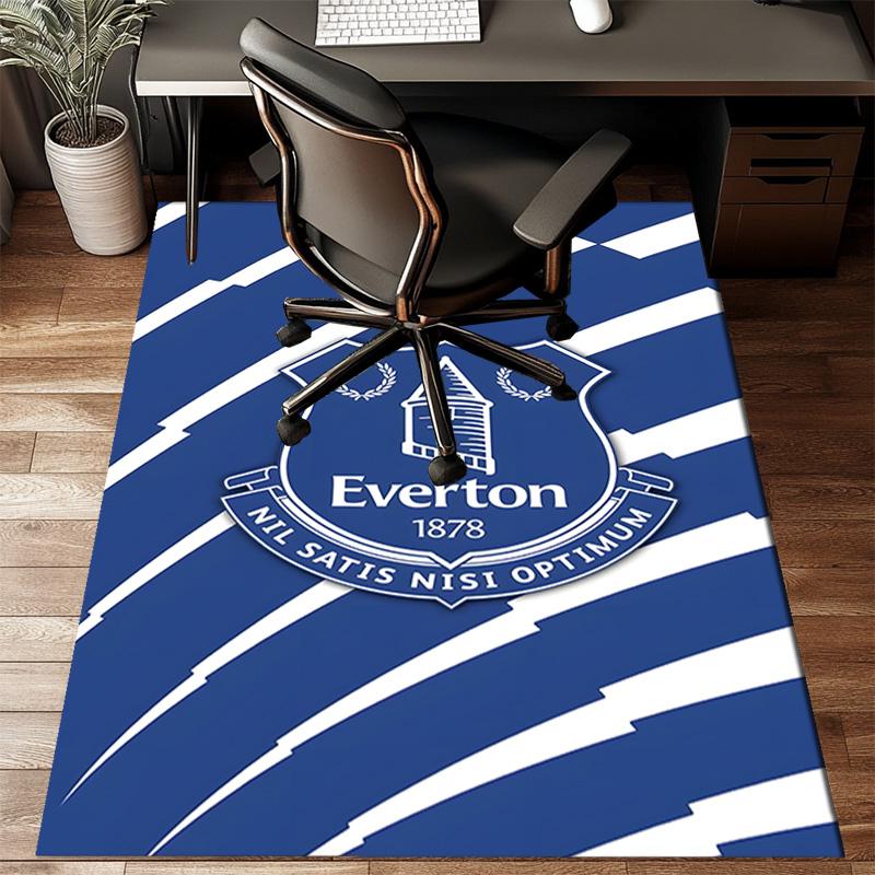 Ever-ton Football Club Crest Printed Office Carpet Chair Cushion Entryway Rug, Rugs for Living Room, Bedroom Christmas gifts