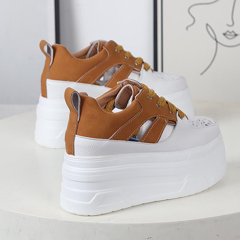 Fashion 12CM Women Breathable Platform Casual Shoes Women Height Increased Vulcanized Shoes Thick Sole Zapatos Mujer Zapatillas Mujer