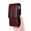 Solid Color Cell Phone Belt Pouch Flip Case Leather Belt Clip Dual Pouch  Mobile Phone