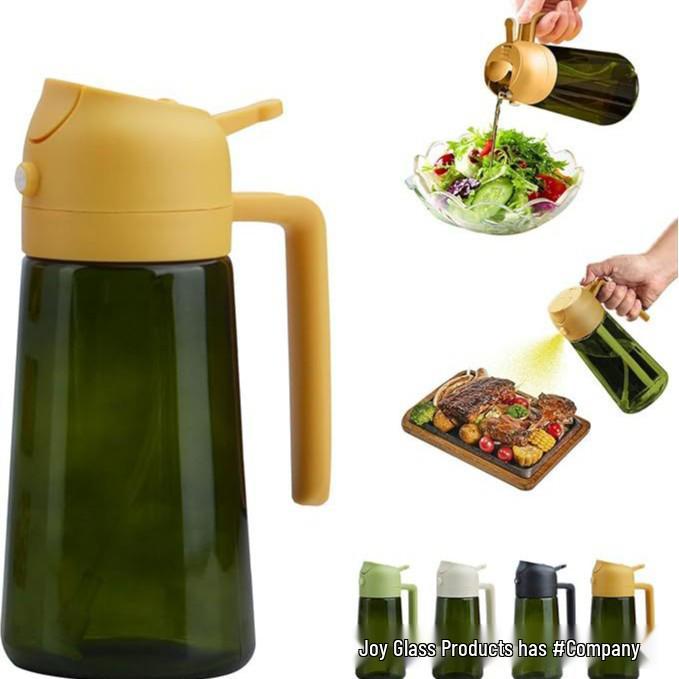 470ml Dual-Use Olive Oil Dispenser - Large Capacity Glass Bottle for Pouring & Spraying