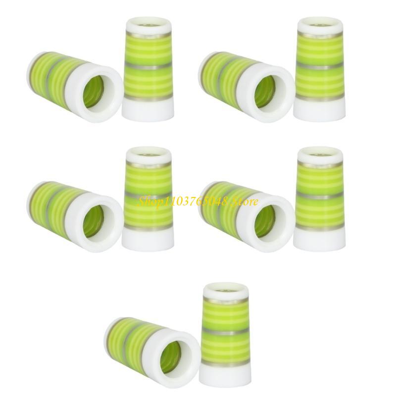 10Pcs Golfing Tapered Ferrules Fit 0.35Inch 0.37Inch Tapered and Parallel Shafts Colorful Striped Golfing Iron Ferrules