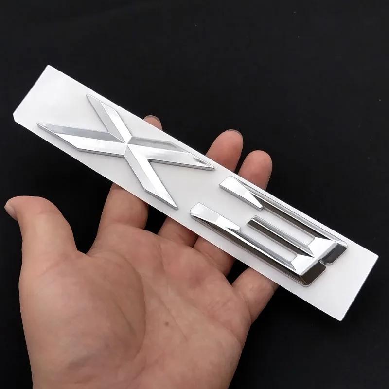 3D ABS Logo For BMW X3 F25 E83 G01 G45 X3 Emblem Letters Badge Car Rear Trunk Sticker Xdrive 20d 30d 20i 28i 30i 35i Accessories VL4