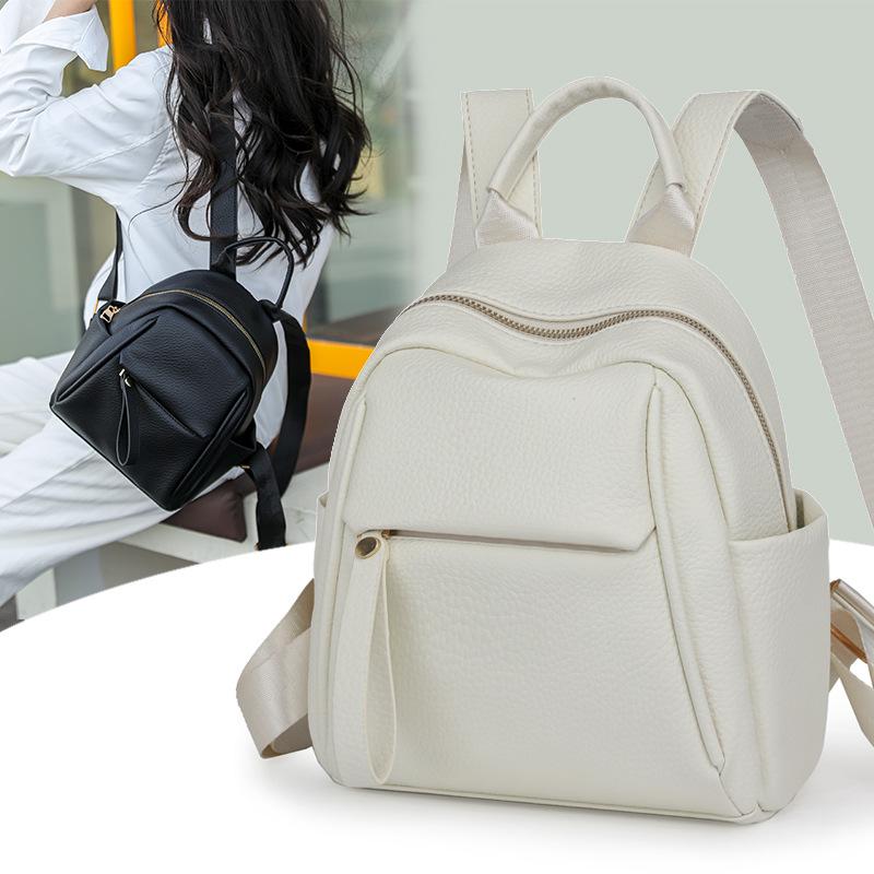 Women's Trendy Korean-Style Large Capacity PU Backpack 2025