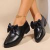TOPHQWS Retro Slip On Women's Loafers 2025 Trend PU Leather Thick Heel Shoes British Style Round Toe Luxury Ladies Shoes Flats