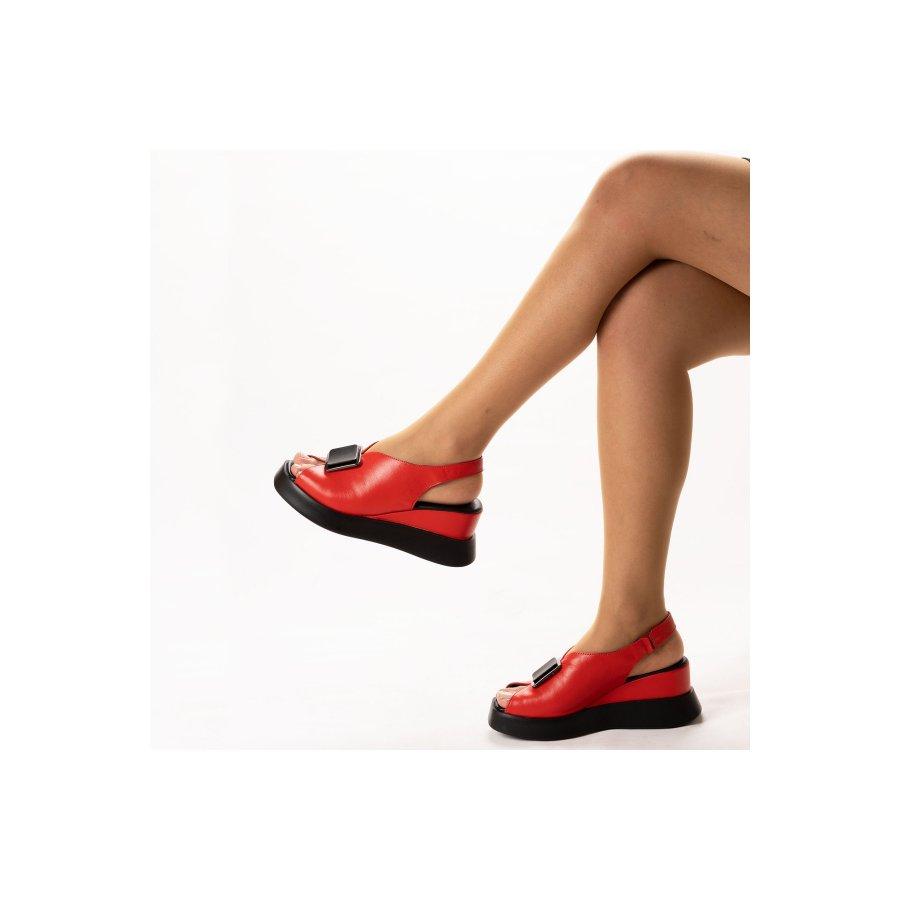 Women's Genuine Leather Wedge Heels Comfortable Stylish Sandals