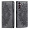 For Samsung Galaxy A55 5G Leather Case Mandala Flower Wallet Phone Cover