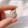 Zircon Nautilus-shaped Earrings Dainty Metal Stud Earrings Vintage Bohemian Earrings  Seaside
