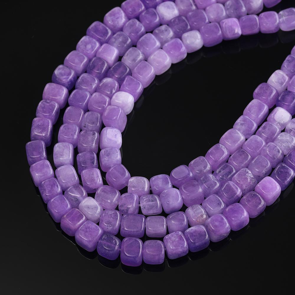 1 Strand Natural Stone Agate Beads 7.5 x 7.5mm Cube Spacer Loose Bead for Jewelry Making DIY Bracelet Necklace Accessories
