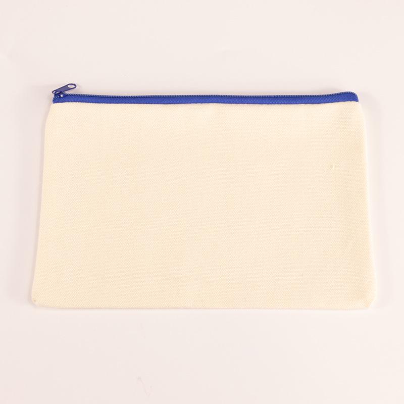 Creative Zipper Canvas Pencil Case & Custom Cosmetic Clutch Bag