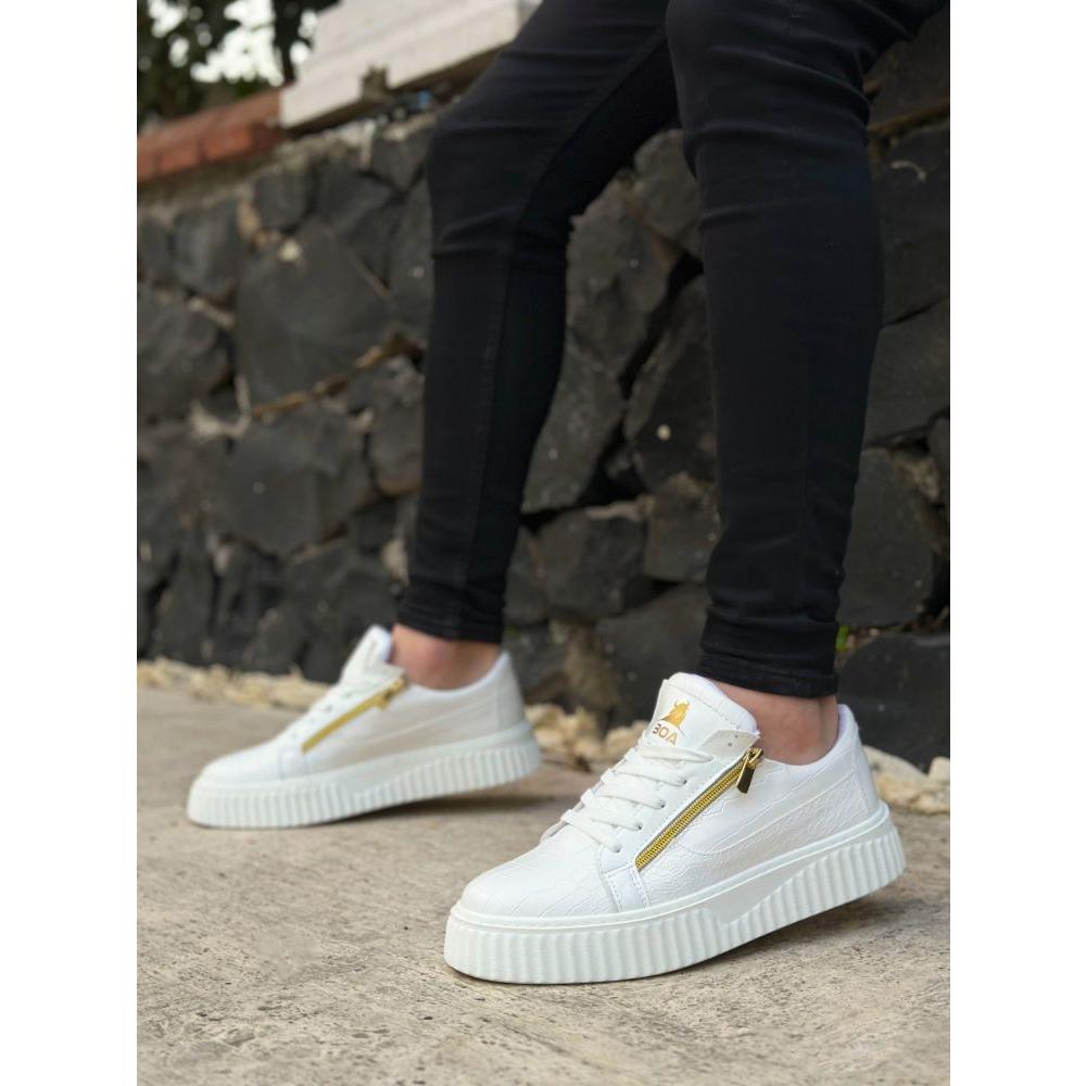 B308 Men's Casual Shoes Spring Summer Men Sneakers 2 Zippers Light and Comfortable Casual Shoes For Men Sports Shoes 4.5 Cm Sole