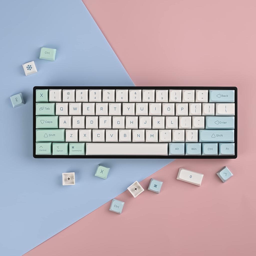 XDA Profile PBT Keycaps 60%, 137 Keys Custom Gaming Keycaps for ANSI US and ISO UK Layout Dye-Sublimation Cherry Gateron MX Switch Mechanical Keyboard