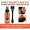 Naturalna esencja wzrostu brody dla mężczyzn Spray leczenie wypadania włosów odżywka zadbana szybki wzrost brody wzmacniacz do brody z wałkiem