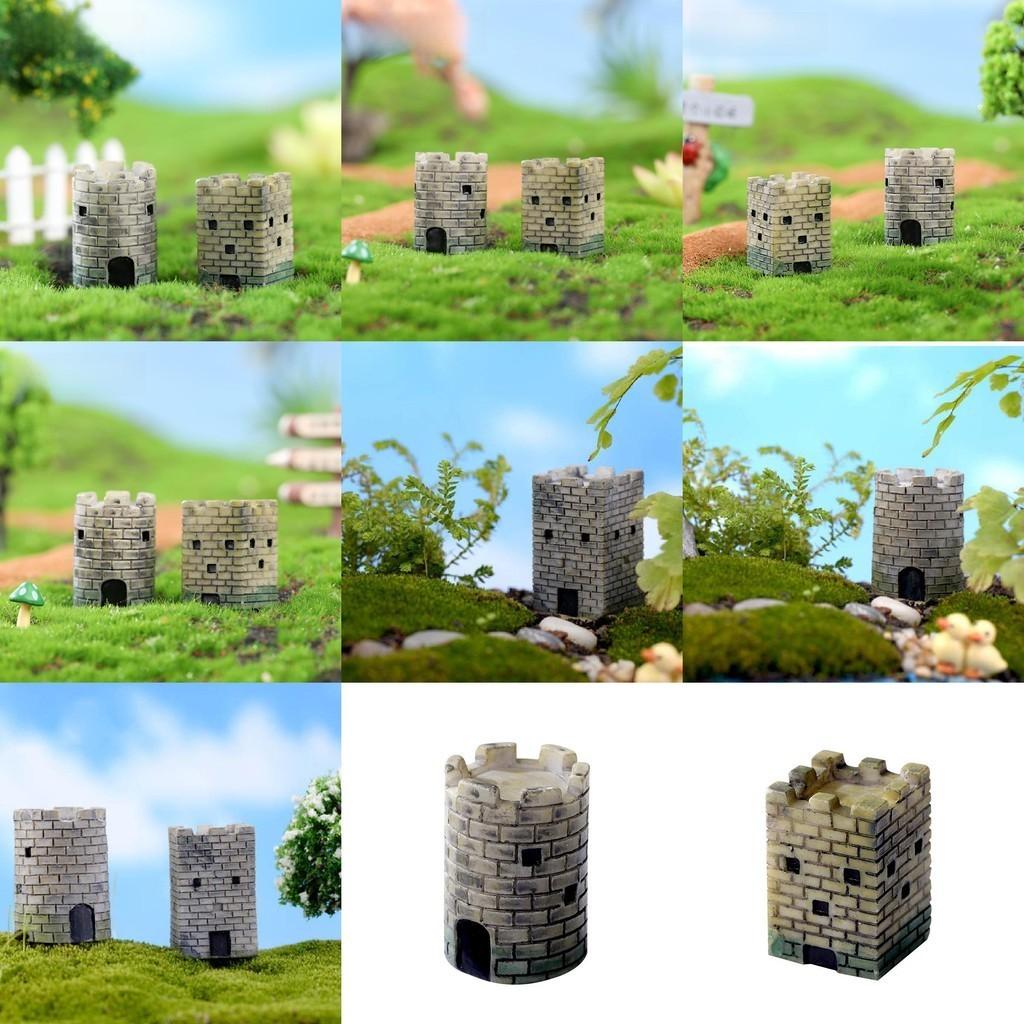 Authentic Resin Castle Wall Gateway Ornament For Aquascaping And Succulent Pots