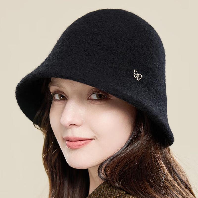 

JIUMU Women s Wool Knit Ear Protection Bucket Hat One Size