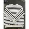 Women's Autumn Loose Casual Long Sleeve Striped Plus Size Sweatshirt