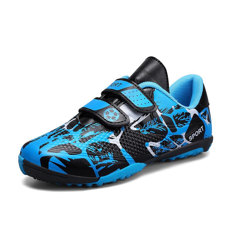 Football Shoes Children Older Children Teens Velcro Elementary School Students Shredded Nails Low Top Sneakers Training Shoes